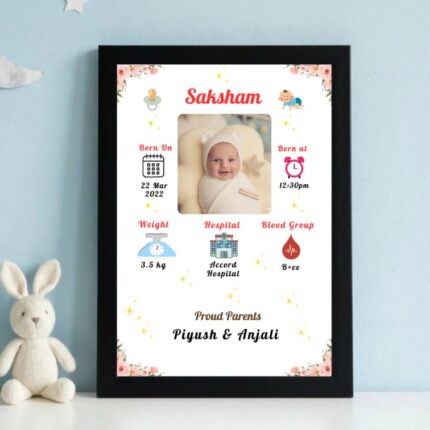 Baby Birth Photo Frame Design 1